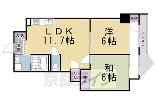 チサンマンション東山【5階】の間取り