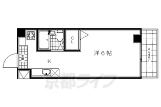 京都府京都市下京区坊門中之町【マンション】の間取り