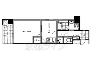 ベラジオ京都神泉苑【601号室】の間取り