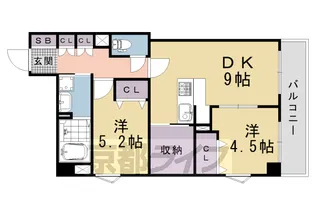 パインフィールド七条【104号室】の間取り