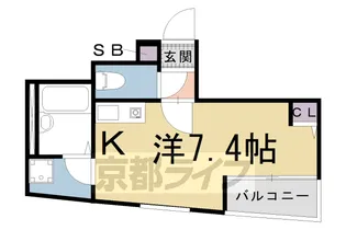 WEST9西大路【3階】の間取り