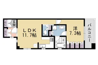 リーガル京都五条堀川【5階】の間取り