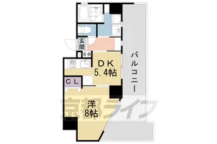 ハーモニアス西大路【6階】の間取り