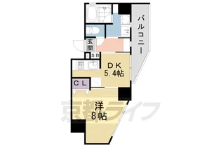 ハーモニアス西大路【7階】の間取り