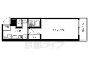 コルテ鴨川五条【2階】の間取り