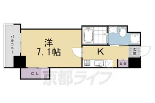 HF四条河原町レジデンス【6階】の間取り