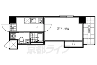 HF四条河原町レジデンス【7階】の間取り
