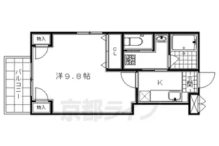クリオジーテ七条【2階】の間取り