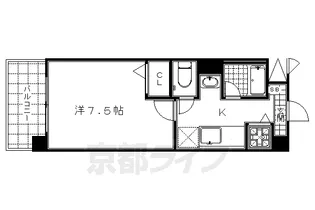 ヴェルキューブ石雲【2階】の間取り