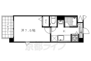 ヴェルキューブ石雲【2階】の間取り
