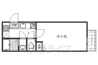 フラッティ丹波口【2階】の間取り