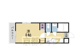 「フラッティ唐橋」【1階】の間取り