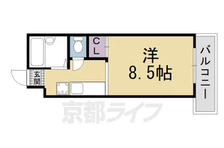 スカイハウスVOLVO【5階】の間取り