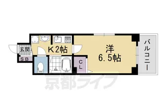 エステムプラザ京都烏丸五条【703号室】の間取り