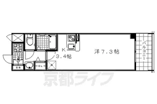 京都府京都市下京区中金仏町(油小路通五条下ル)【マンション】の間取り