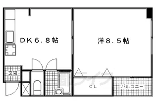 京都府京都市下京区天使突抜4丁目(東中筋通六条上ル)【マンション】の間取り