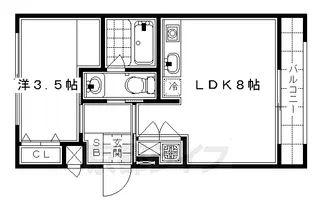 Park Side Mibu【301-A号室】の間取り
