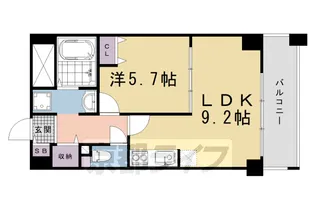 1LDKの間取り画像