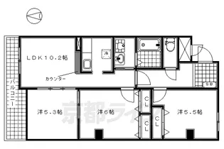 サンシャイン中川【501号室】の間取り
