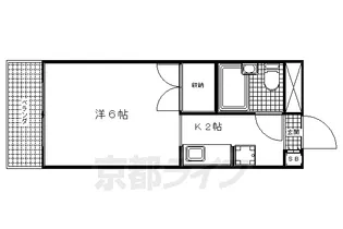 ナルディス七条通り【401号室】の間取り