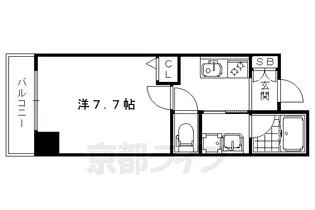「アスヴェル京都西大路御池」【1階】の間取り