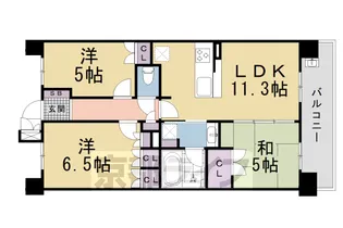 メロディーハイム西大路デュオノワール【8階】の間取り
