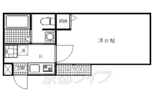 フラッティ七条大橋【302号室】の間取り