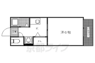 ルミエール唐橋【102号室】の間取り