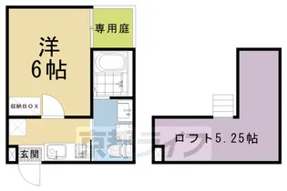 WEST9 Mirror【1-106号室】の間取り