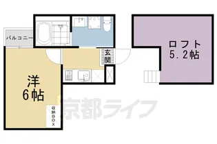 WEST9 Mirror【1-201号室】の間取り
