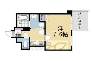ベラジオ五条堀川Ⅱ【4階】の間取り
