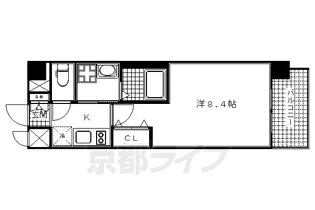 ベラジオ京都駅東【5階】の間取り