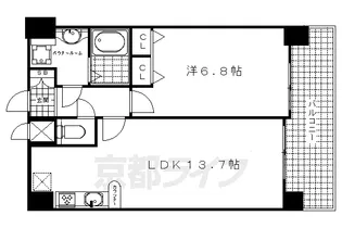 スワンズ京都油小路【8階】の間取り