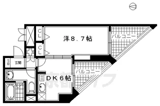 casa+α烏丸【6階】の間取り