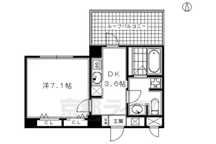 casa+α烏丸【404号室】の間取り