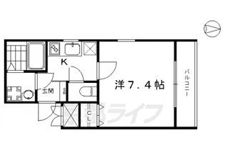 チコーベルメゾン東山【1階】の間取り