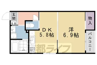 京都府京都市下京区朱雀裏畑町【マンション】の間取り