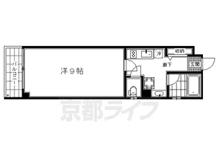 サングリエ京都【202号室】の間取り