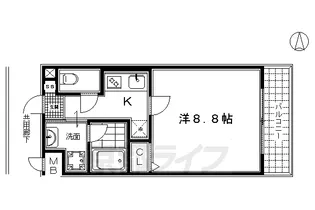 ローズコート花名【3階】の間取り