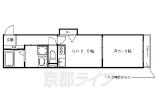 セブンスヘヴン黒門三条【2階】の間取り