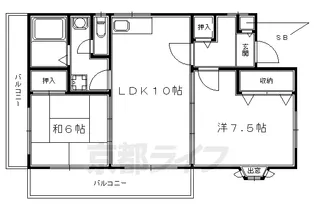 エバーグリーン芋松【201号室】の間取り