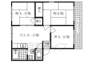 コーポセラヴィ C棟【202号室】の間取り
