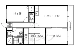 PINE FIELD【102号室】の間取り