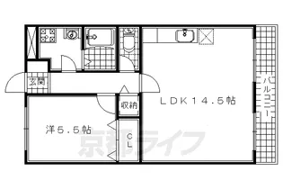 久御山ファーストマンション【407号室】の間取り
