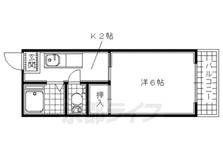 1Kの間取り画像