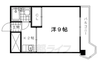 キャッスル京都南【417号室】の間取り