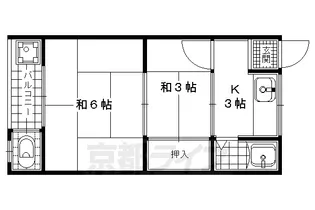 東英ハウス堂ノ川 A棟【103号室】の間取り