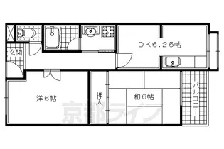 京都府城陽市枇杷庄【マンション】の間取り