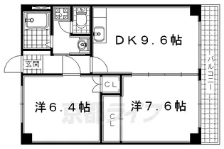 京都府宇治市小倉町【マンション】の間取り