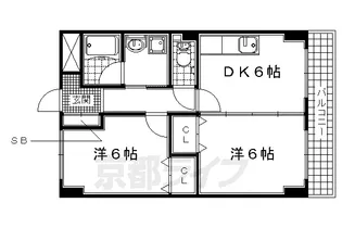 エスポワールみち【102号室】の間取り